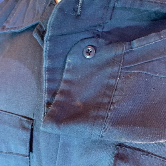 Broken-in & very used Dickies XL Navy work shirt - Picture 7 of 8